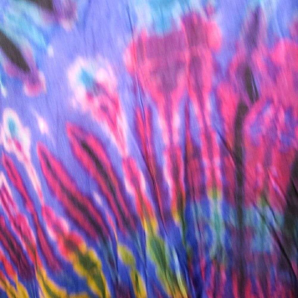 Tie Dye Sleeveless Sun Dress Pockets Summer Casual Loose Beach Cover Up Large XL - Picture 9 of 15